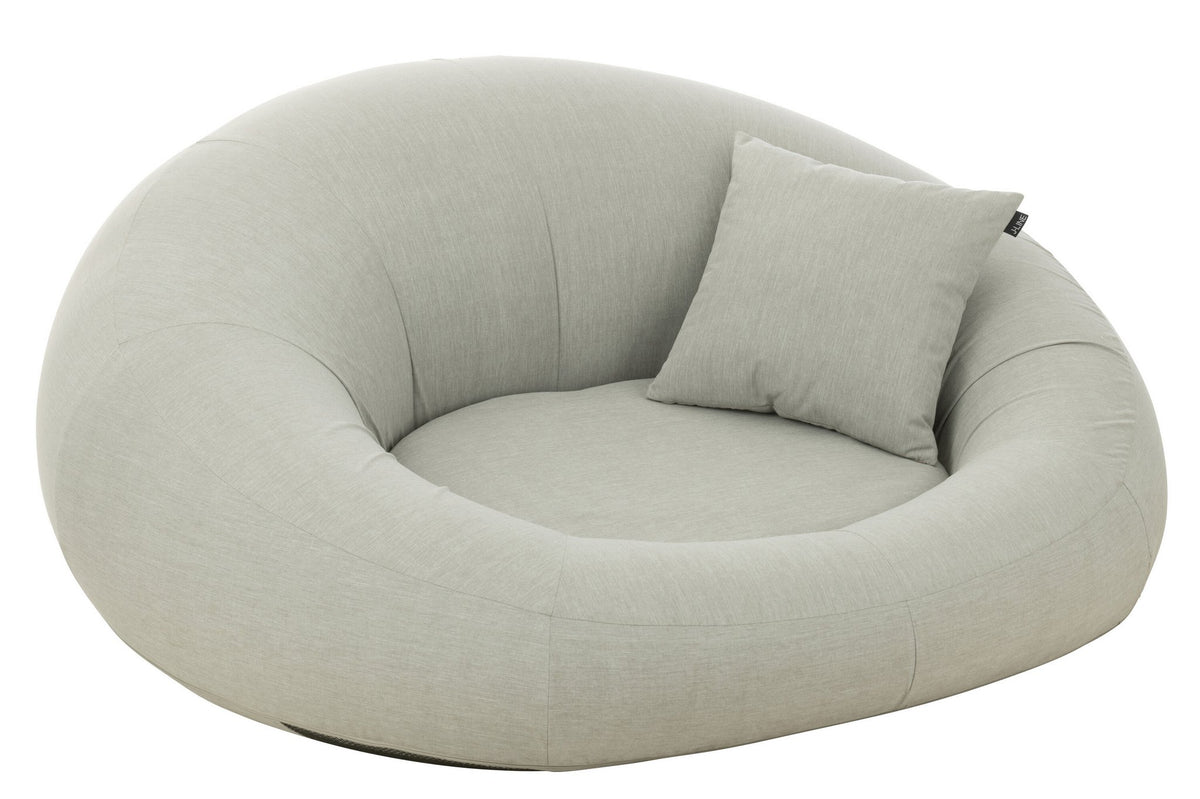 J-Line Matras Donut Polyethyleen Grijs