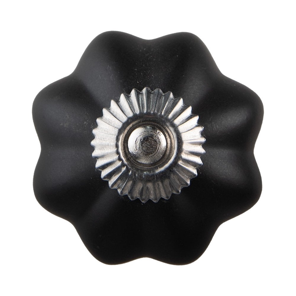 Deurknop Ø 4 cm Zwart Keramiek Meubelknop