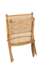 J-Line Plooeistoel Rattan/Teak Naturel