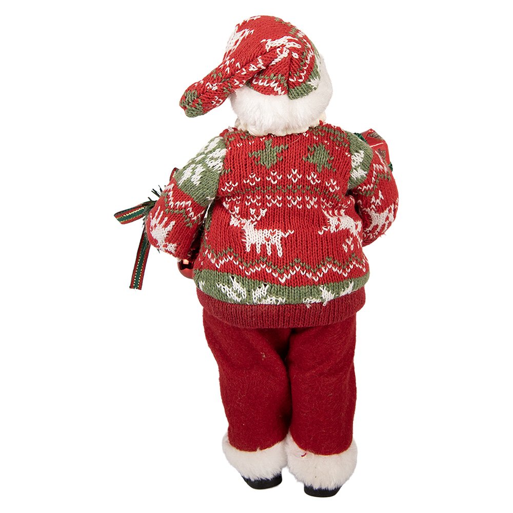 Kerstdecoratie Beeld Kerstman 16x11x27 cm Rood Kunststof