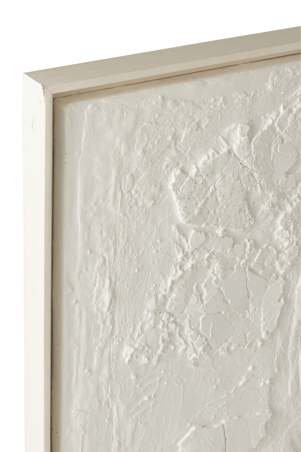 J-Line schilderij Plaster Buddha - hout - wit