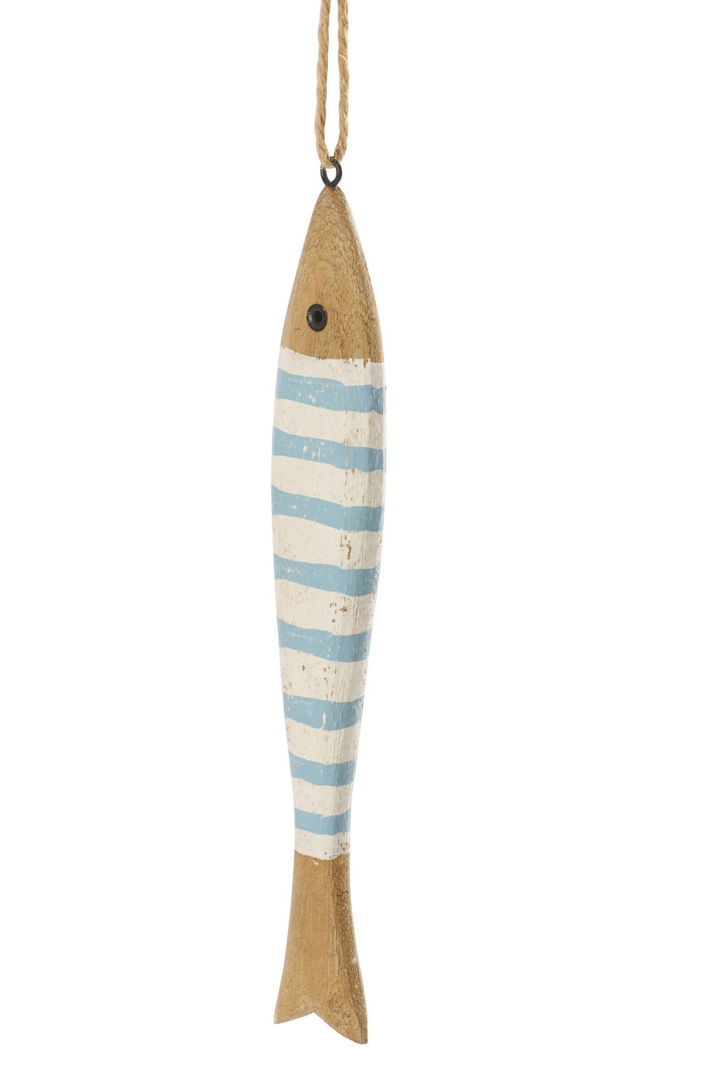 J-Line slinger Vis - hout - naturel/blauw
