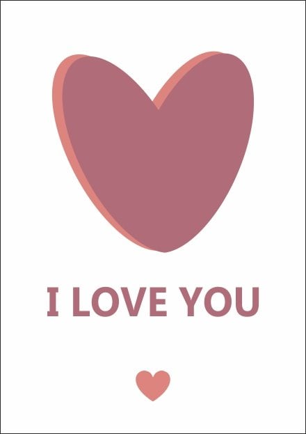 I love you - wenskaart