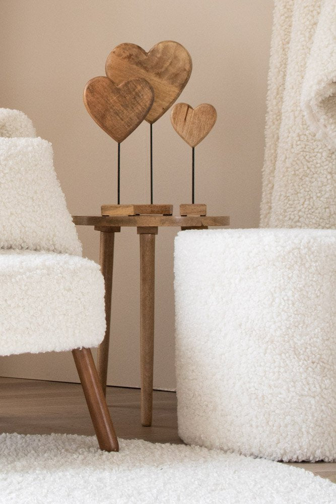 Tafel mango hout dia 30cm