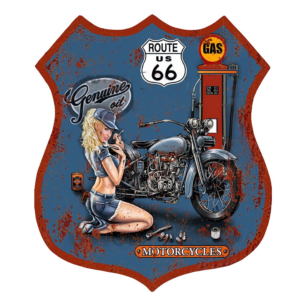 Tekstbord 30x35 cm Blauw IJzer Wandbord