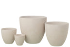 J-Line bloempot Rond - keramiek - wit - extra L