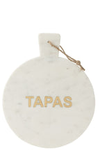 J-Line snijplank Rond Tapas Marmer - steen - wit