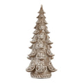 Decoratie Kerstboom 12x12x25 cm Bruin Kunststof