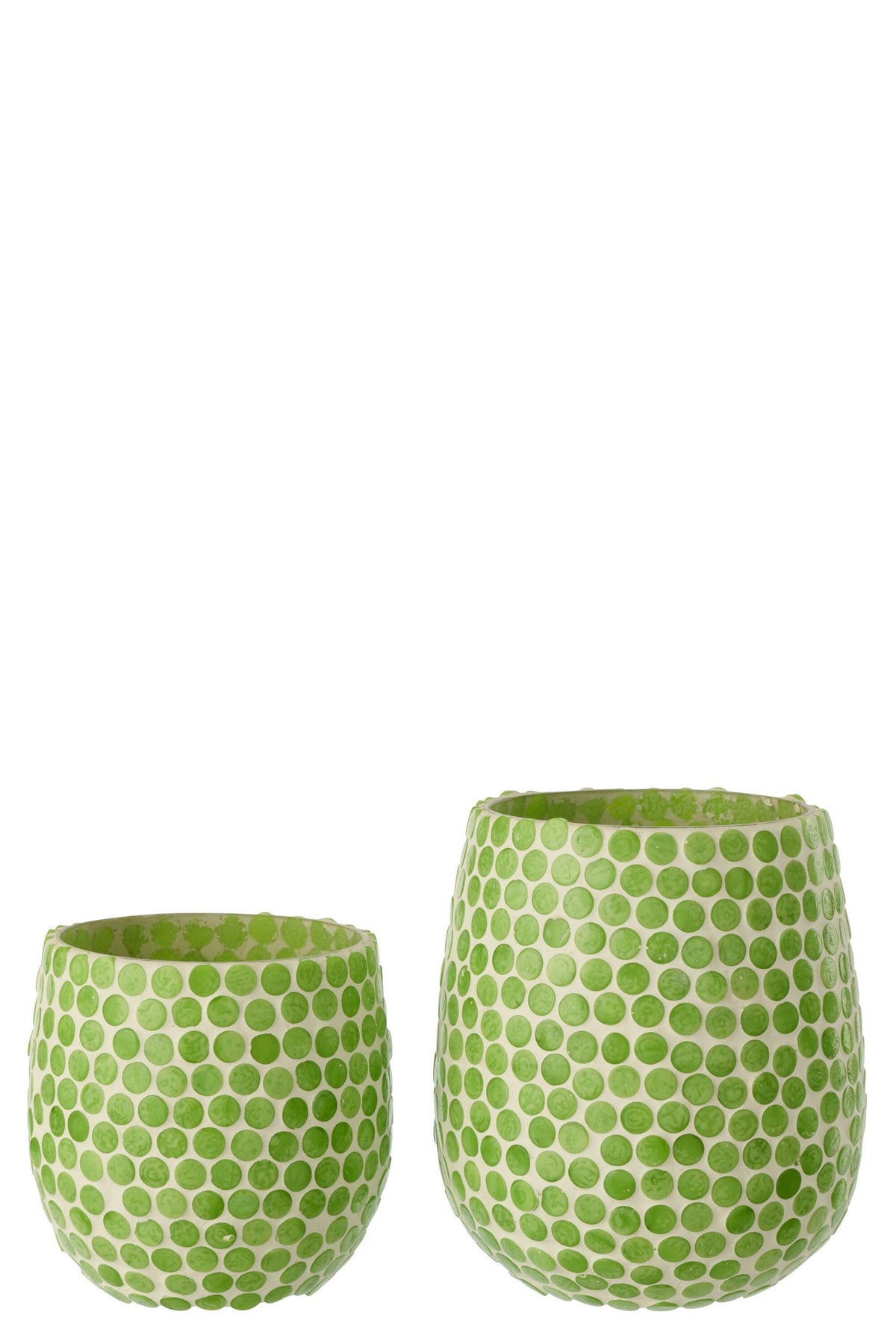J-Line kaarshouder Mozaïek - glas - groen - L