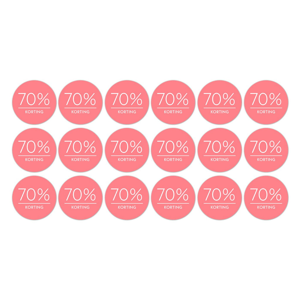 Kortingsstickers op rol - 500 stuks