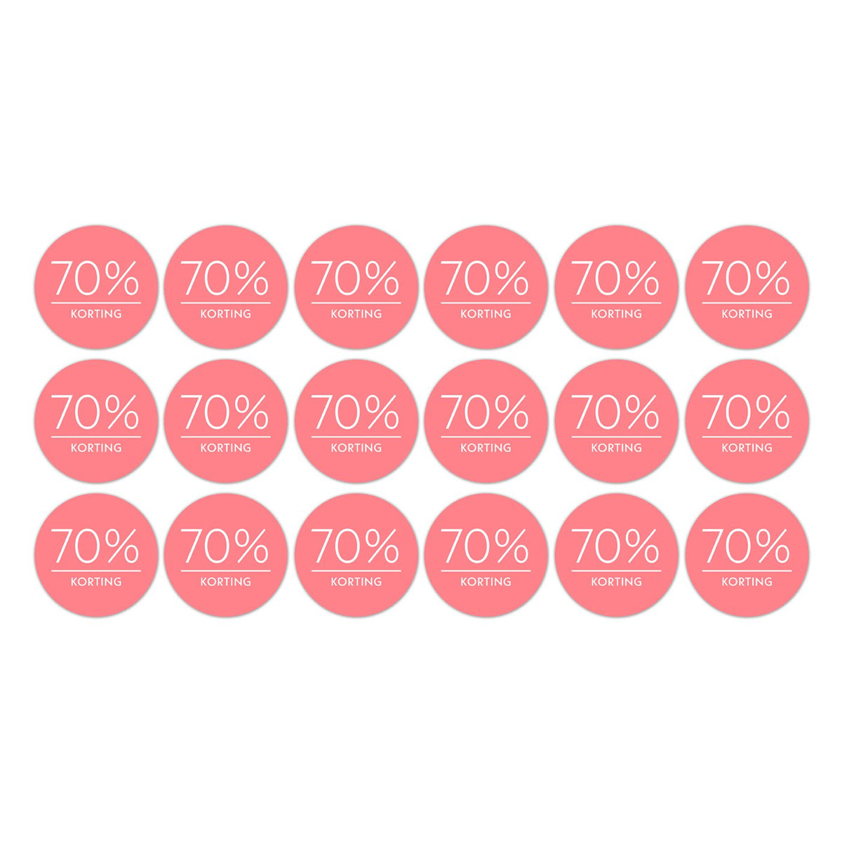 Kortingsstickers op rol - 500 stuks