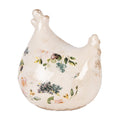 Decoratie Beeld Kip 12x11x13 cm Beige Keramiek