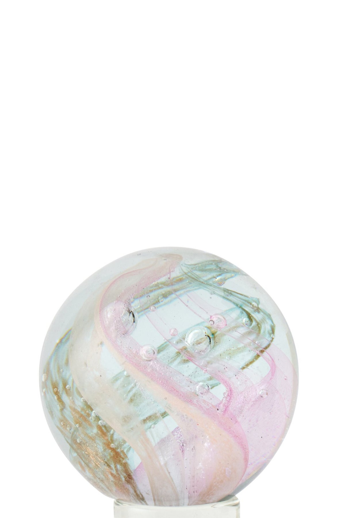 J-Line presse-papier Orkaan - glas - goud/roze - medium