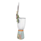 Bloempot Konijn 62 cm Wit Metaal Decoratie Beeld