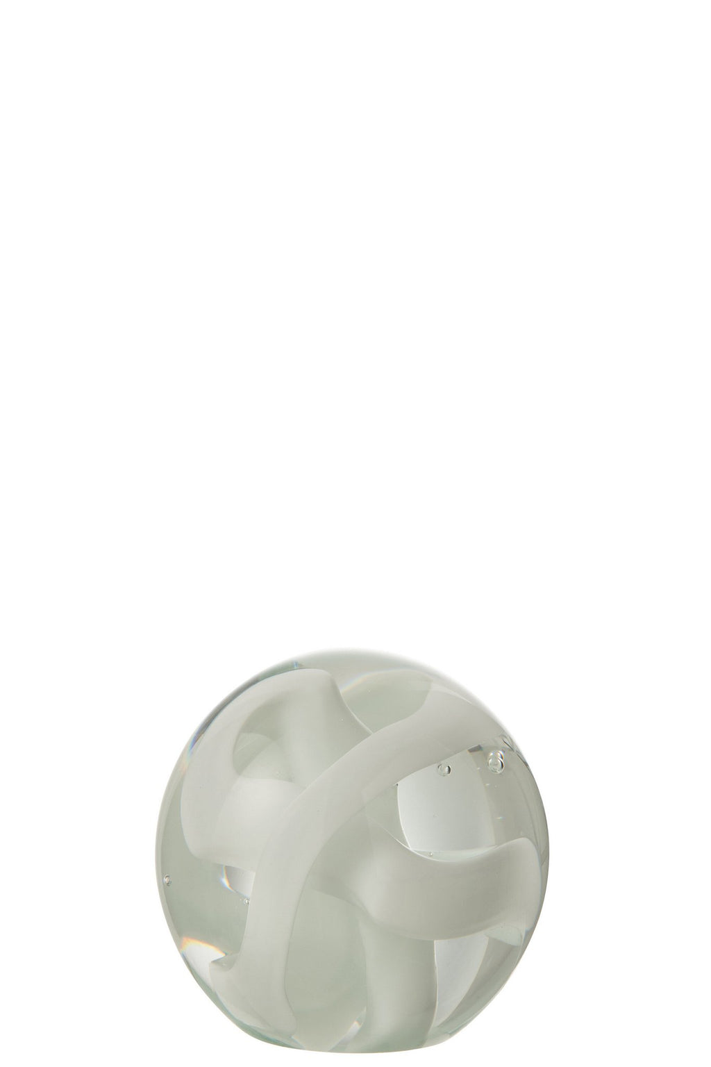 J-Line presse-papier Slinger - glas - wit - klein