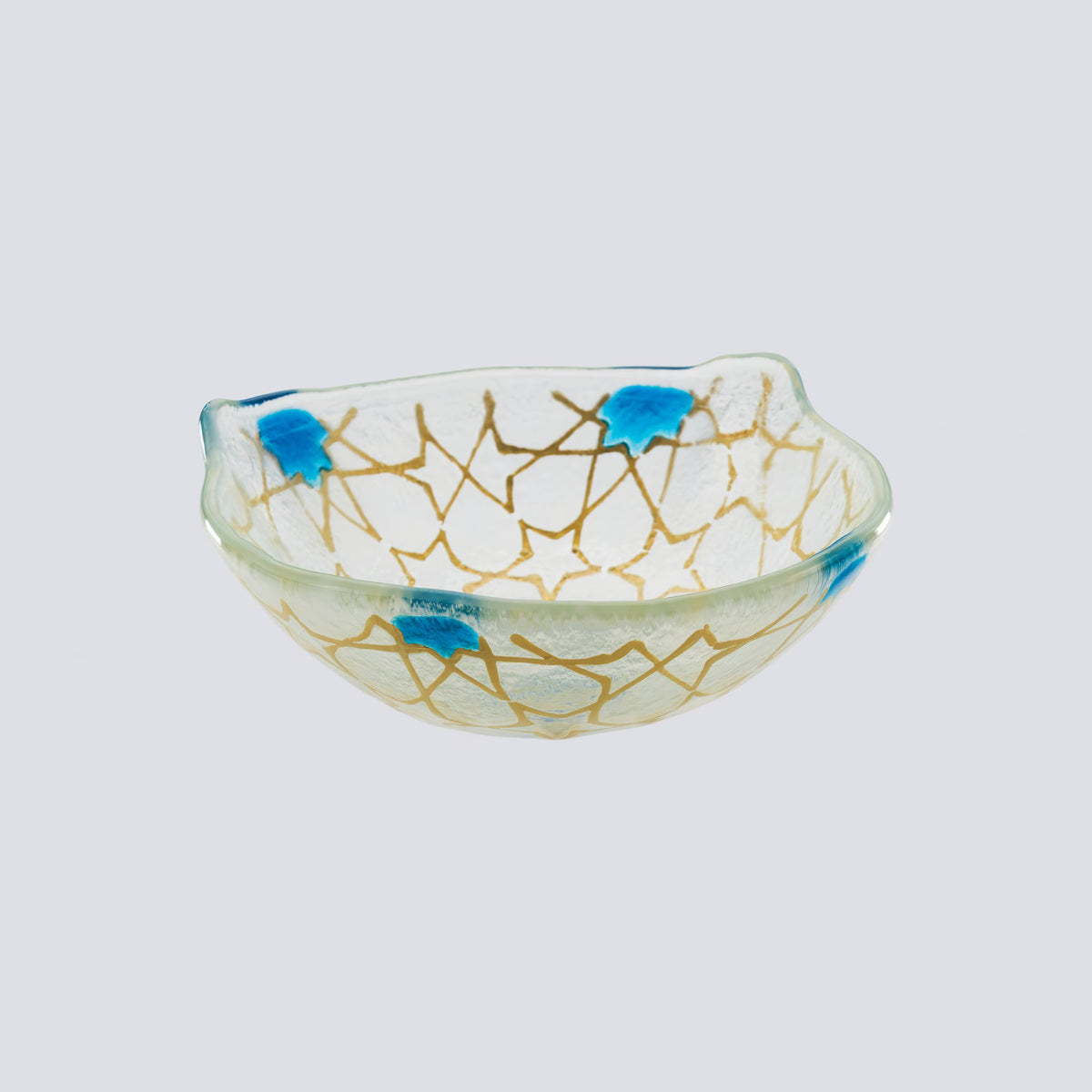 Gold Bowl Soup 16x6 Gold & Blue