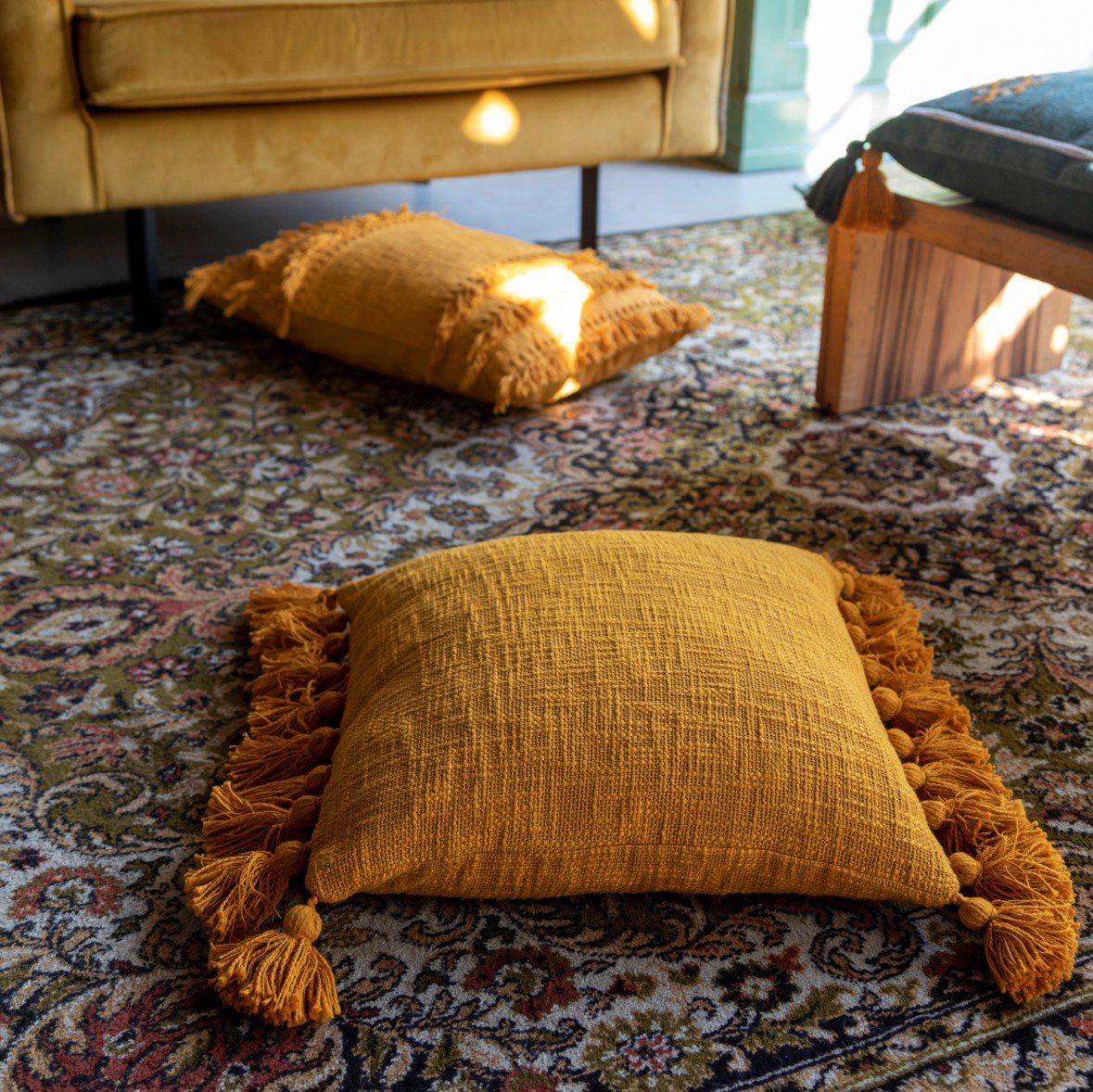 Dutch Decor Ruby - Kussen 45x45 cm Golden Glow - geel