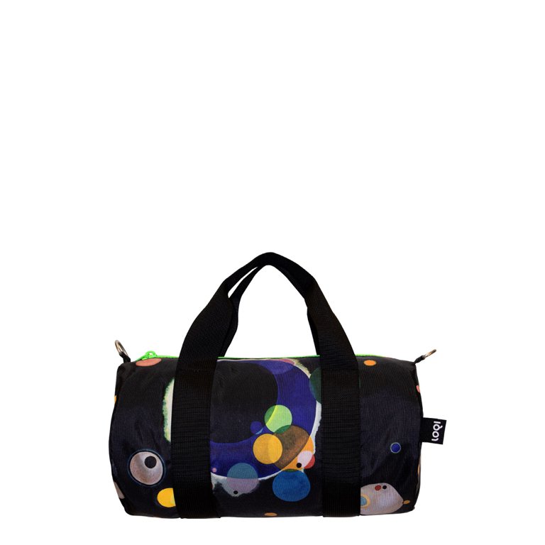 Loqi Weekender Medium - Several Circles Neon Green gerecycled