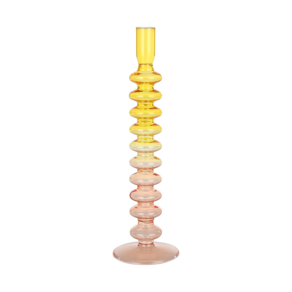 Candlestick Molume geel 9x29,5 cm