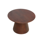 Bullnose cone bijzettafel mangohout Ø55 cm