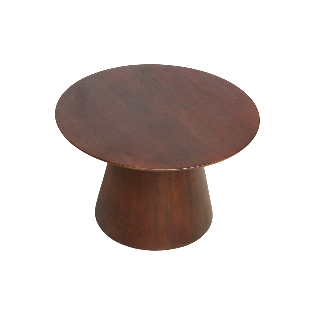 Bullnose cone bijzettafel mangohout Ø55 cm
