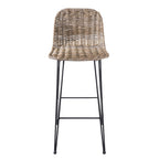 Barkruk 40x40x93 cm Bruin Rotan Kruk