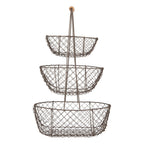 Opbergmand 30x22x50 cm Zwart Metaal