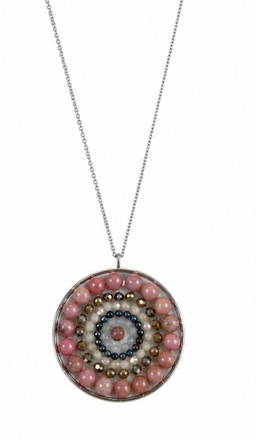 Mandala ketting Rhodochrosiet