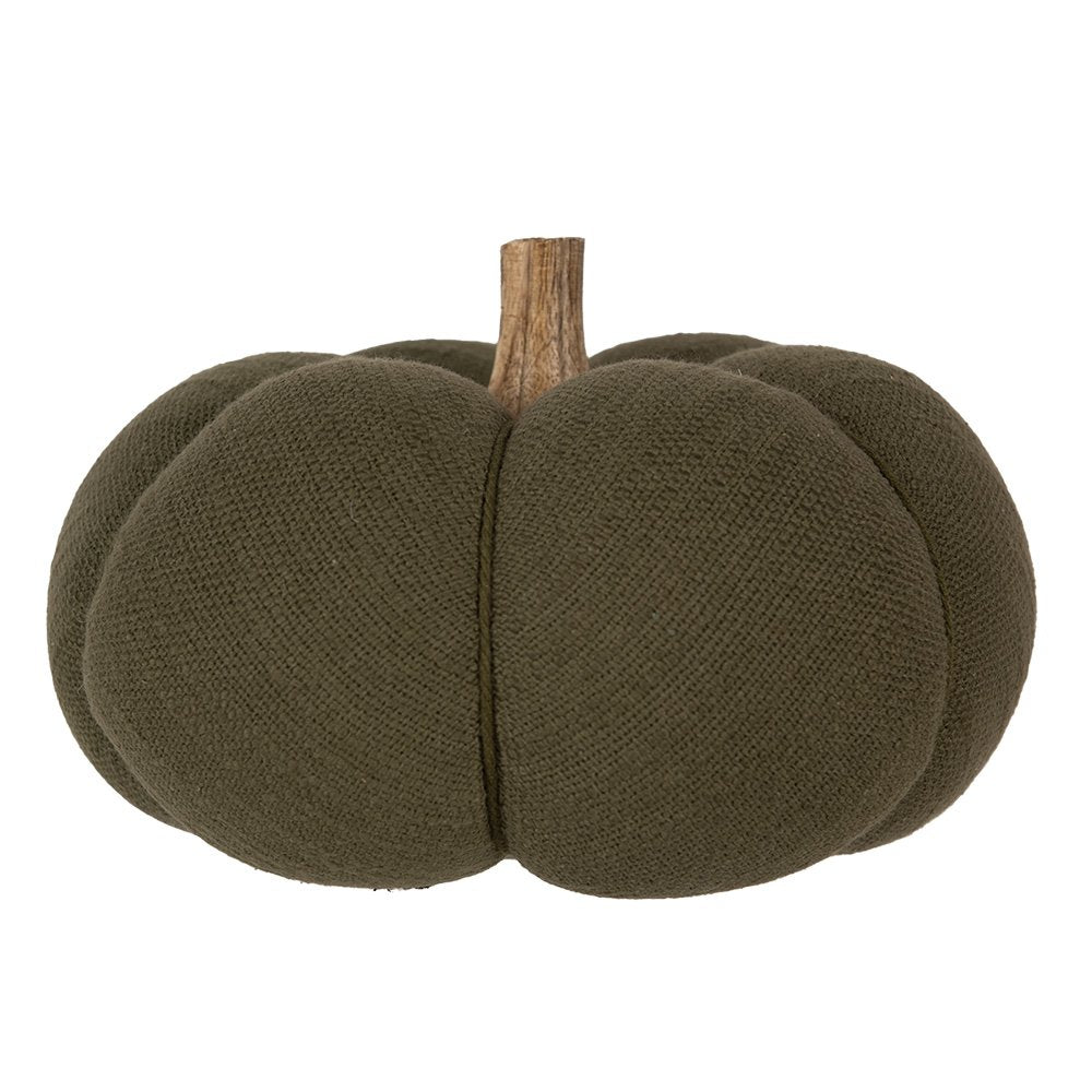 Decoratie Pompoen Ø 20x14 cm Groen Polyester