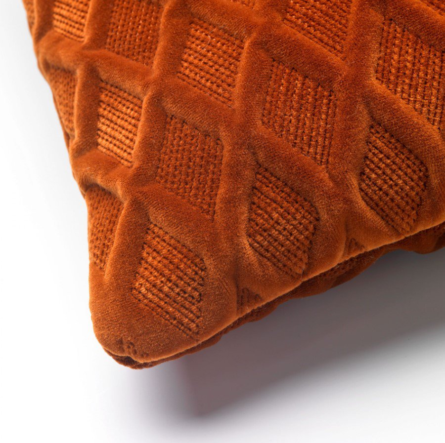 Antoinette | Kussen | 45x45 cm Potters Clay | Oranje | Hoii | Met luxe binnenkussen