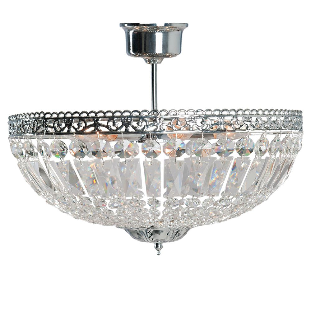 Plafondlamp Kristal Ø 47x38 cm Transparant IJzer Plafonniere