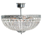 Plafondlamp Kristal Ø 47x38 cm Transparant IJzer Plafonniere