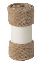 J-Line deken Snuggle - polyester - beige