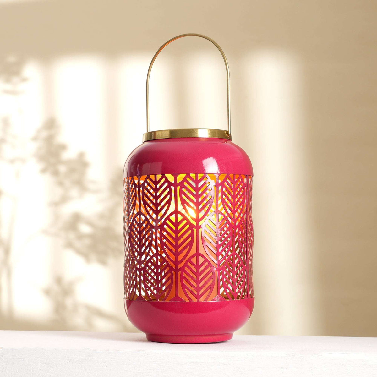 Ronde ijzeren lantaarn - Scroll Work Design - Tafelblad en hangend decor