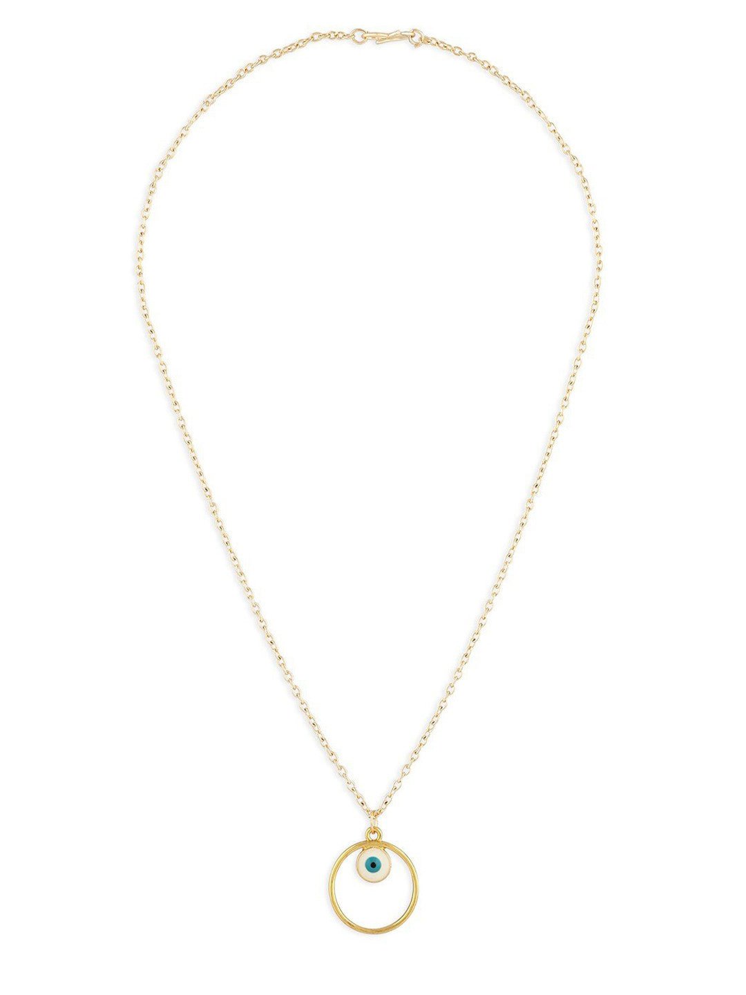 Vergulde geëmailleerde ketting – kettingketting – blauw en wit emaille – 23 cm lengte