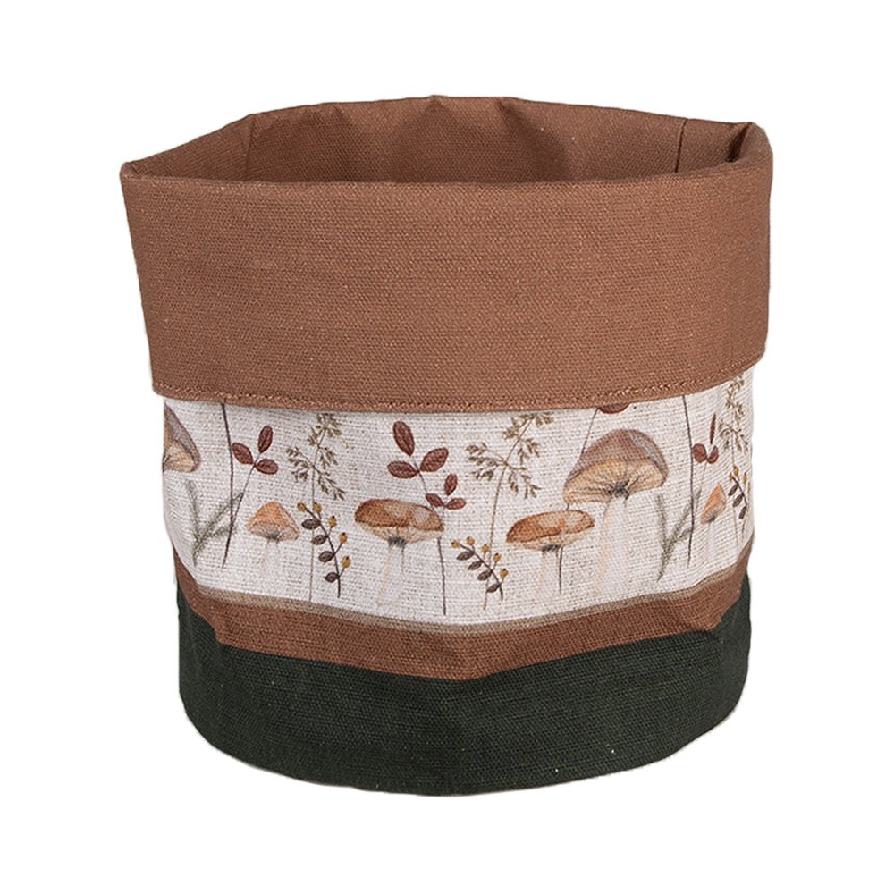 Broodmand Ø 15x16 cm Beige Katoen Paddenstoelen