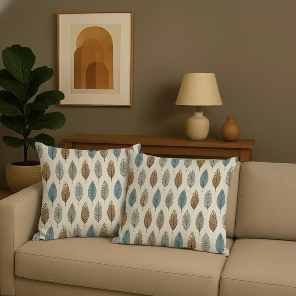 Fluwelen kussenhoezen – Designer bedrukt polyester – Gemaakt in India – 20x20 inch, set van 3