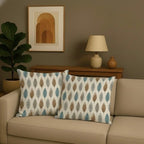 Fluwelen kussenhoezen – Designer bedrukt polyester – Gemaakt in India – 20x20 inch, set van 3