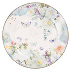 Ontbijtbord Ø 19 cm Wit Blauw Porselein Bloemen Bord