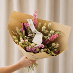 Klassiek droogbloemenboeket – roze