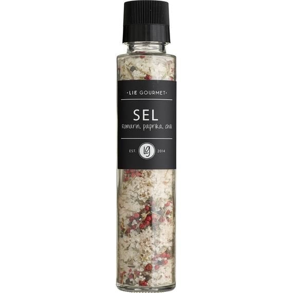 Lie Gourmet - Grinder Zout, Rozemarijn, Paprika en Chili