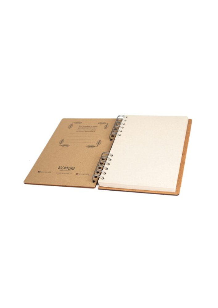 Duurzaam Houten Notitieboek – Komoni – Frida Face – Gerecycled papier
