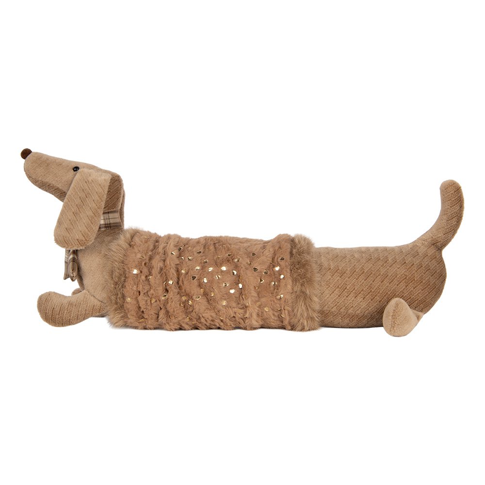 Knuffel Hond Teckel 58x20x21 cm Bruin Synthetisch