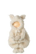 J-Line Kind met schaap - polyester - wit