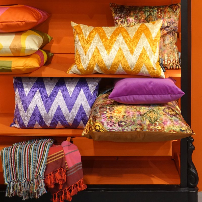 Kussen Heartbeat purple 60x40 533