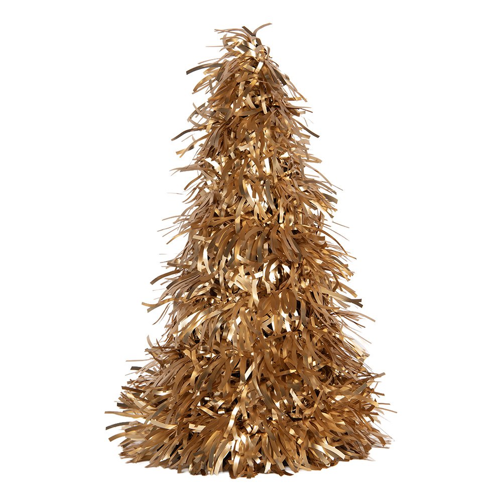Kerstdecoratie Kerstboom Ø 12x27 cm Goudkleurig Kunststof