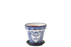 J-Line bloempot Granada - keramiek - blauw - medium - Ø 27 cm