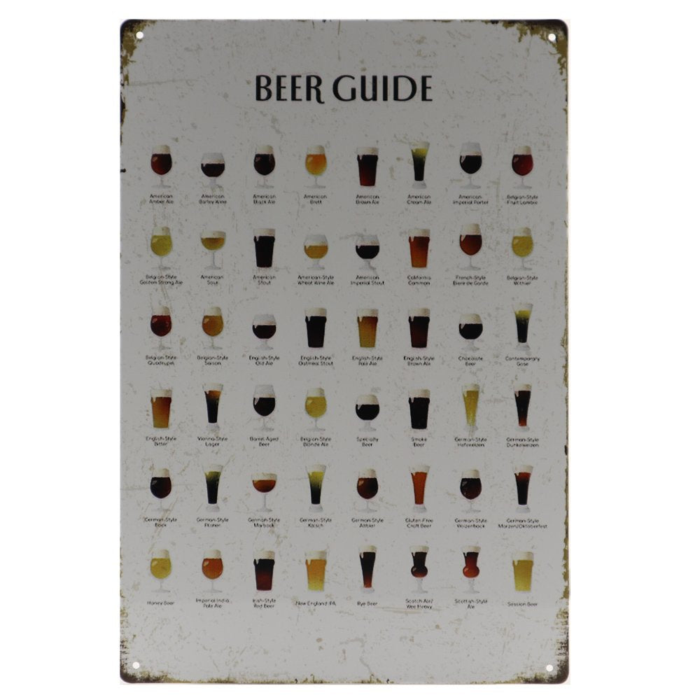 Biergids Retro Wandbord 30x20