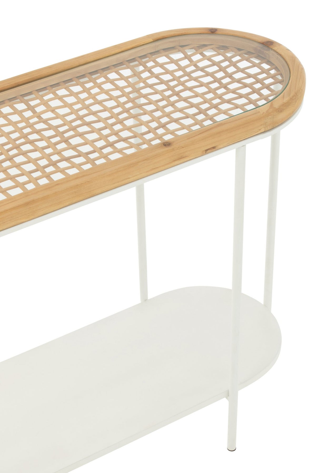 J-Line Console Mati Sparhout/Metaal Naturel/Wit