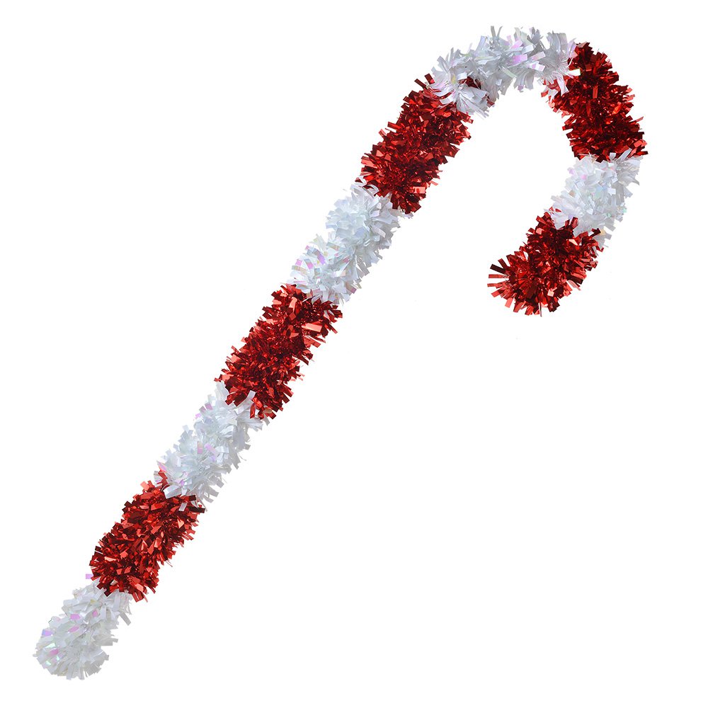 Kerstdecoratie Zuurstok 95 cm Rood Wit Kunststof